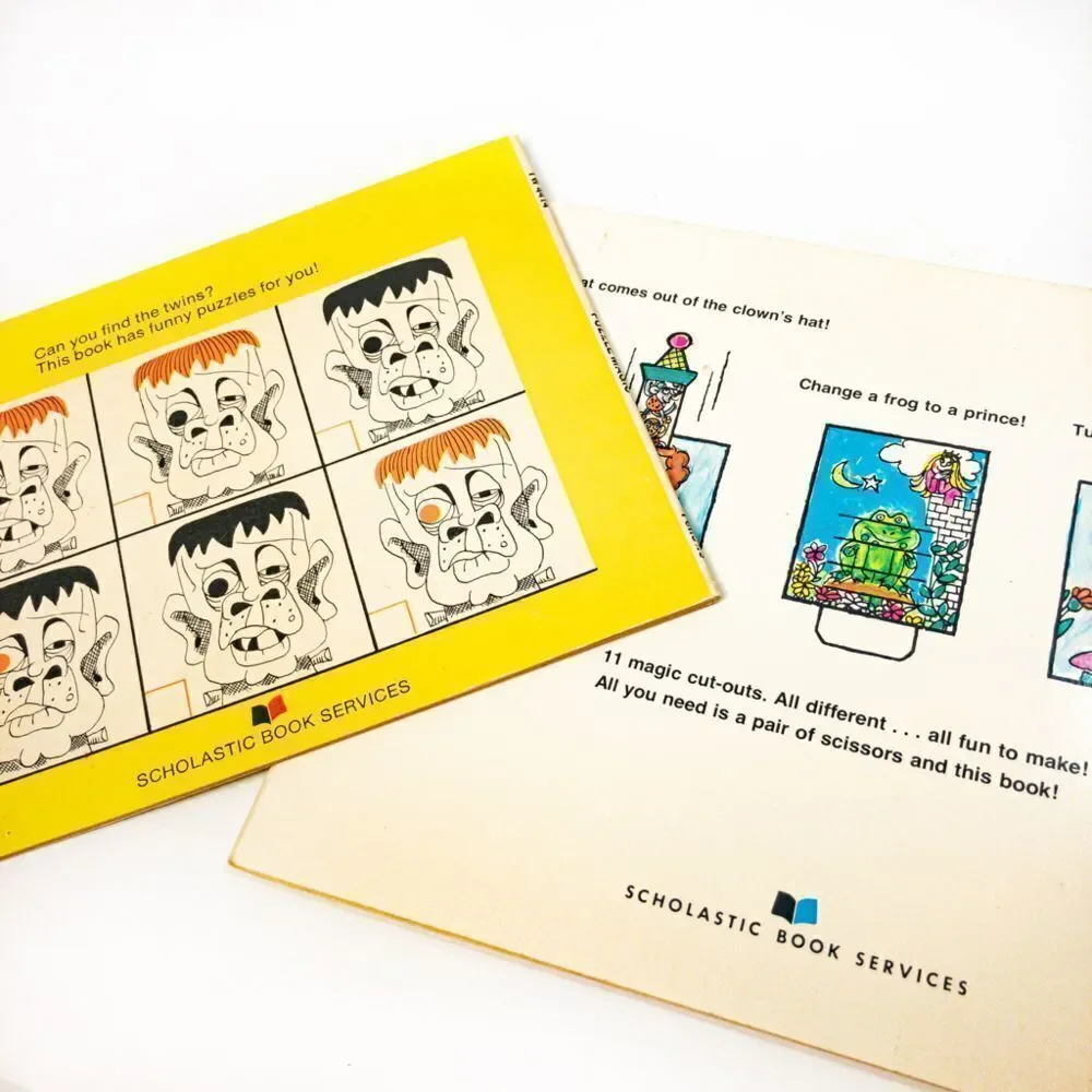Puzzles, Games, & Magic: Bundle of 5 Vintage Kids’ Books